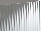 Custom made Fluted Frameless Shower Screen Fixed Panel .